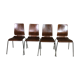 Vintage Scandinavian chairs in thermoformed wood 1970
