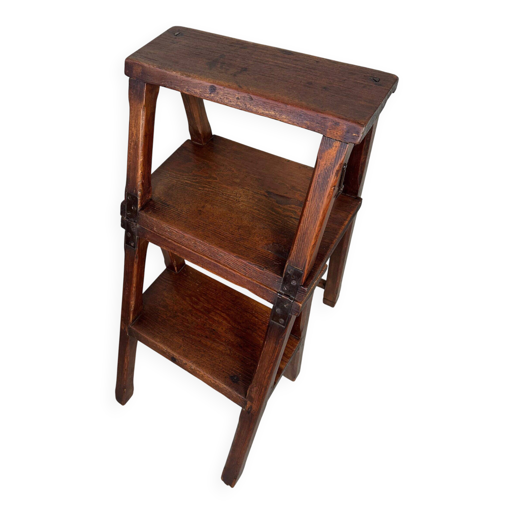 Échelle / chaise de bibliothèque antique