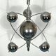 Goffredo Reggiani, satellite chrome chandelier from 60s