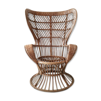 High Chair rattan around 1950