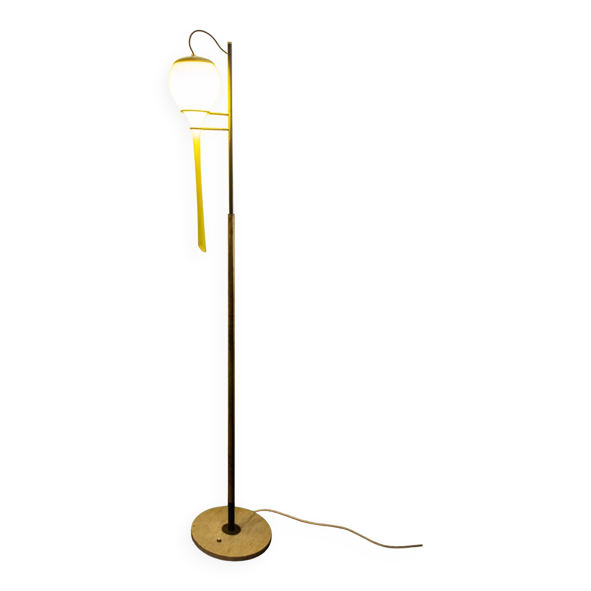 Vintage Italian Yellow Lamp from Stilnovo, 1950s