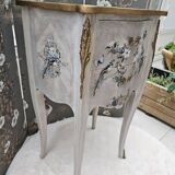Louis XV style bedside table in marquetry