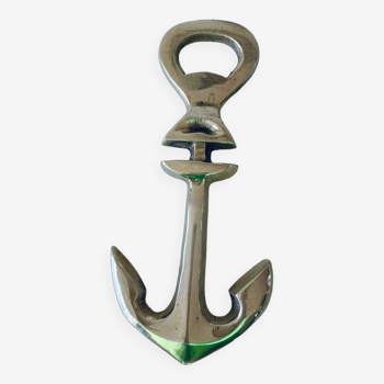 Boat anchor shaped brass bottle opener