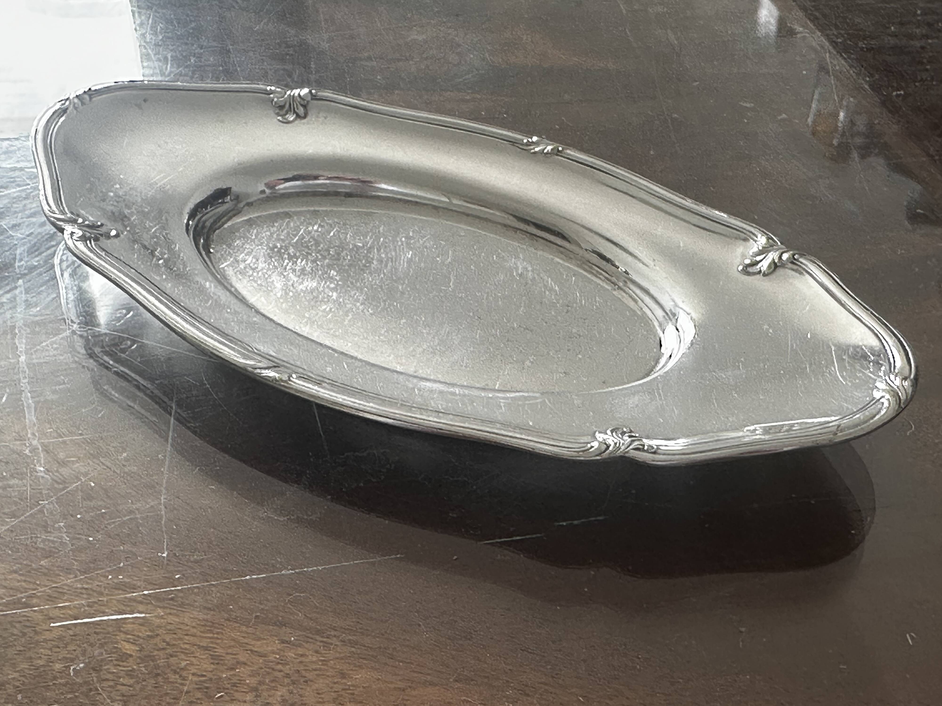 Small Silver-Plated Metal Hors d'oeuvre Dish HOKA 16 cm / 8 cm