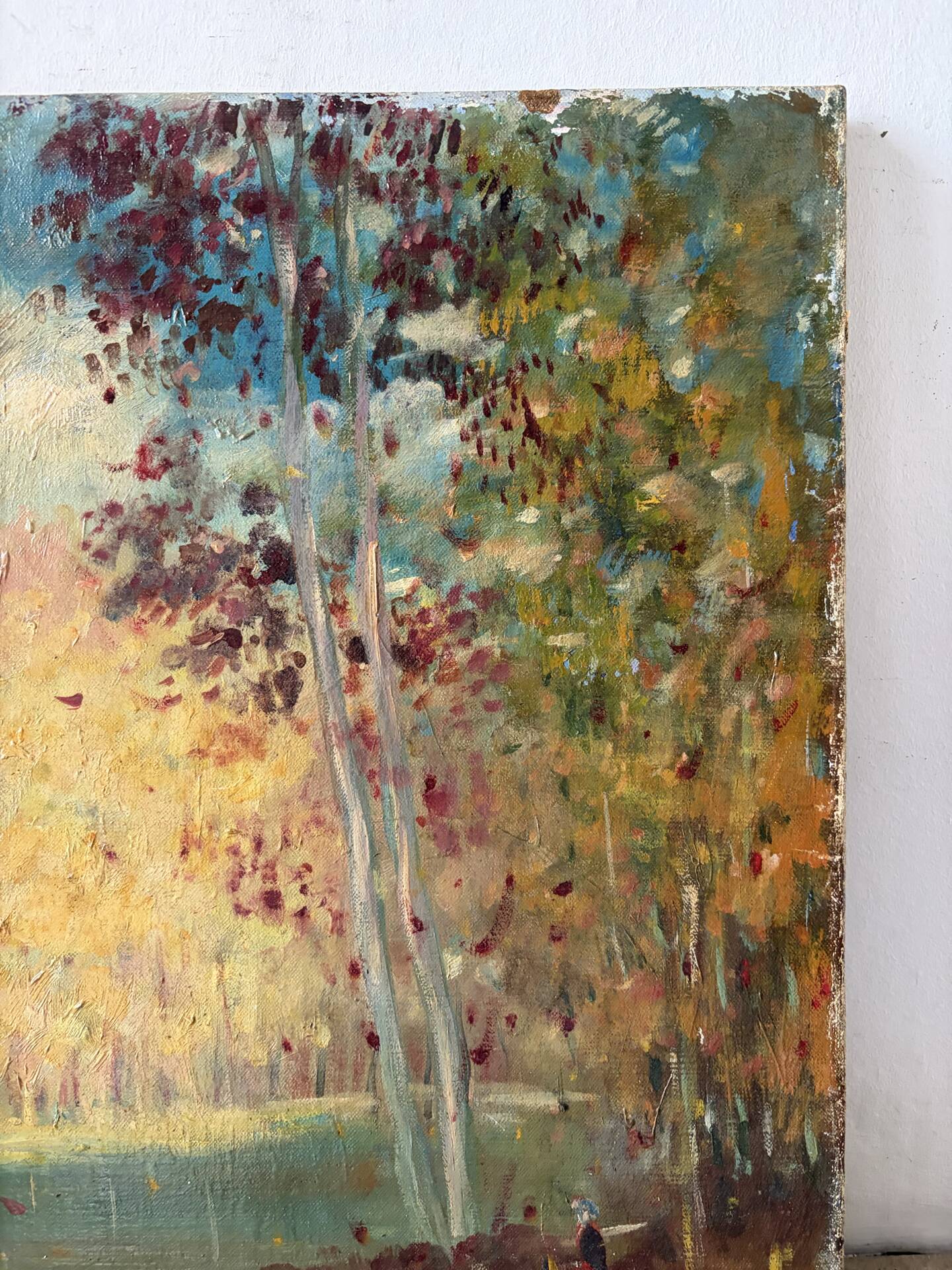 Romantic landscape, oil on canvas
