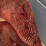 Artifort Ribbon chair by Pierre Paulin + Ottoman, Pierre Frey fabric