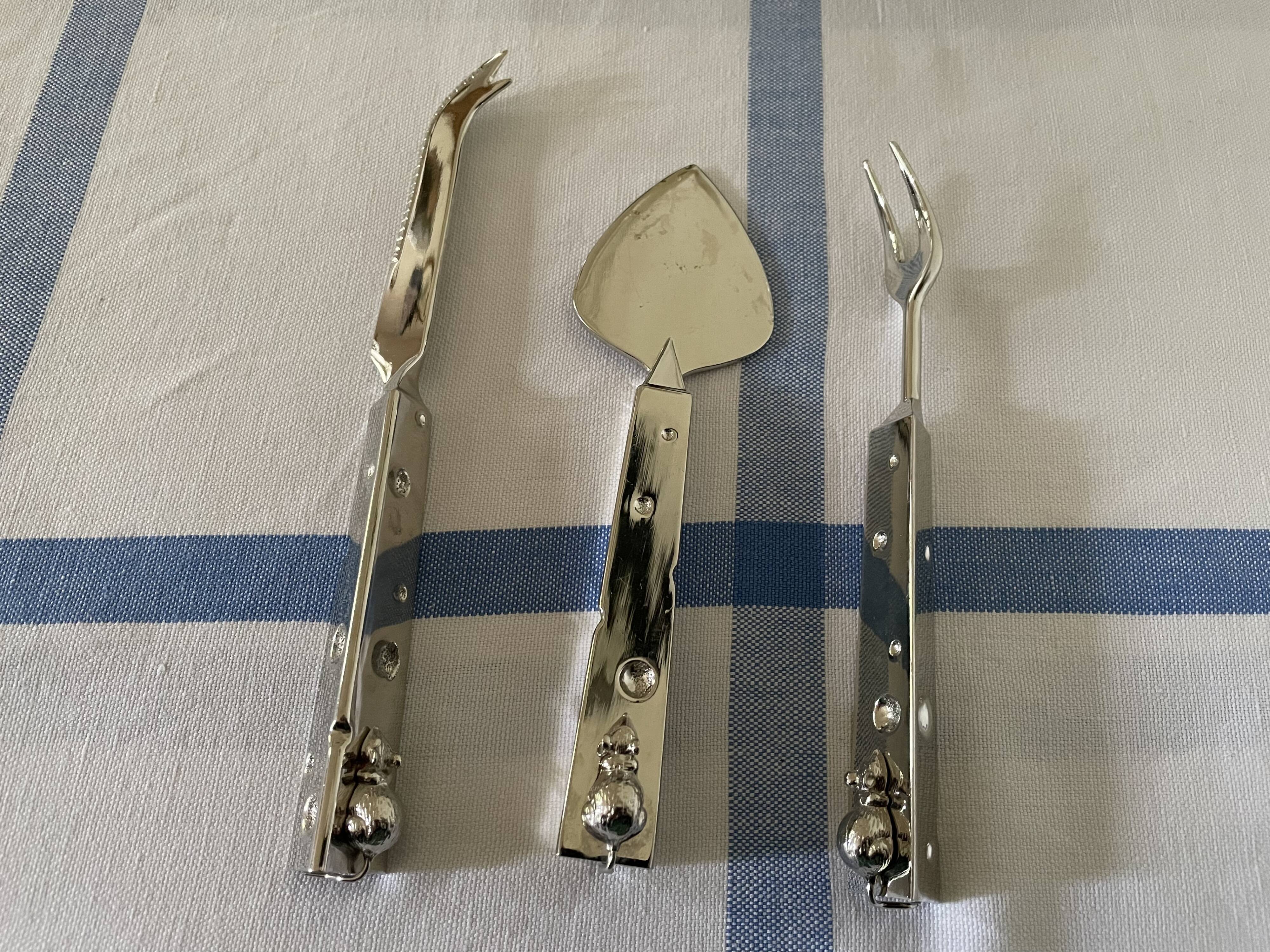 3 cutlery cheese service mouse sleeves