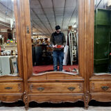 Louis XV Rocaille walnut cabinet stamped Gianinetto circa 1880