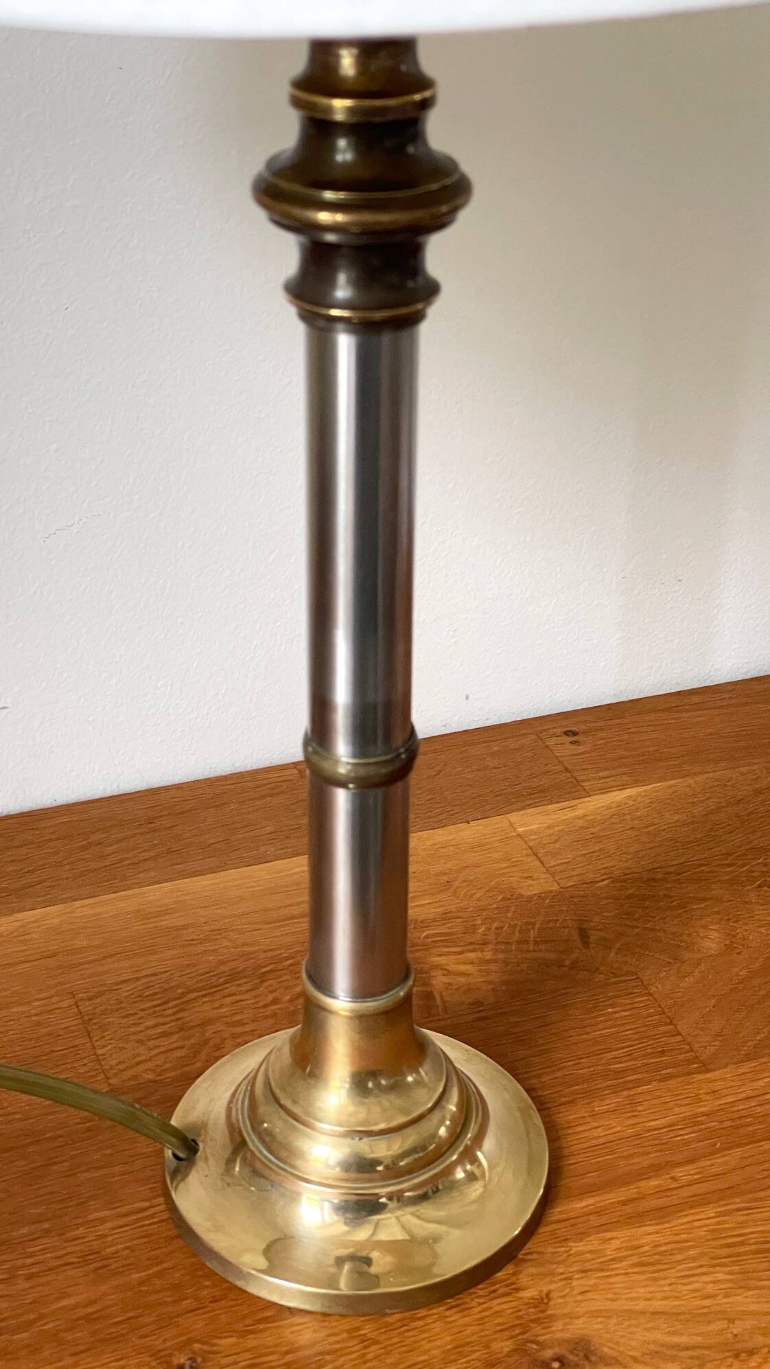 70s Steel and Brass LAMP