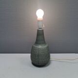 Large and beautiful table lamp in grey-green ceramic by Einar Johansen (EJ) 1970-80s.