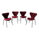 Series 7 chairs by Arne Jacobsen for Fritz Hansen, 60s.
