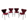 Series 7 chairs by Arne Jacobsen for Fritz Hansen, 60s.