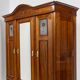 Art Nouveau wardrobe in walnut and pine - 1900-1915