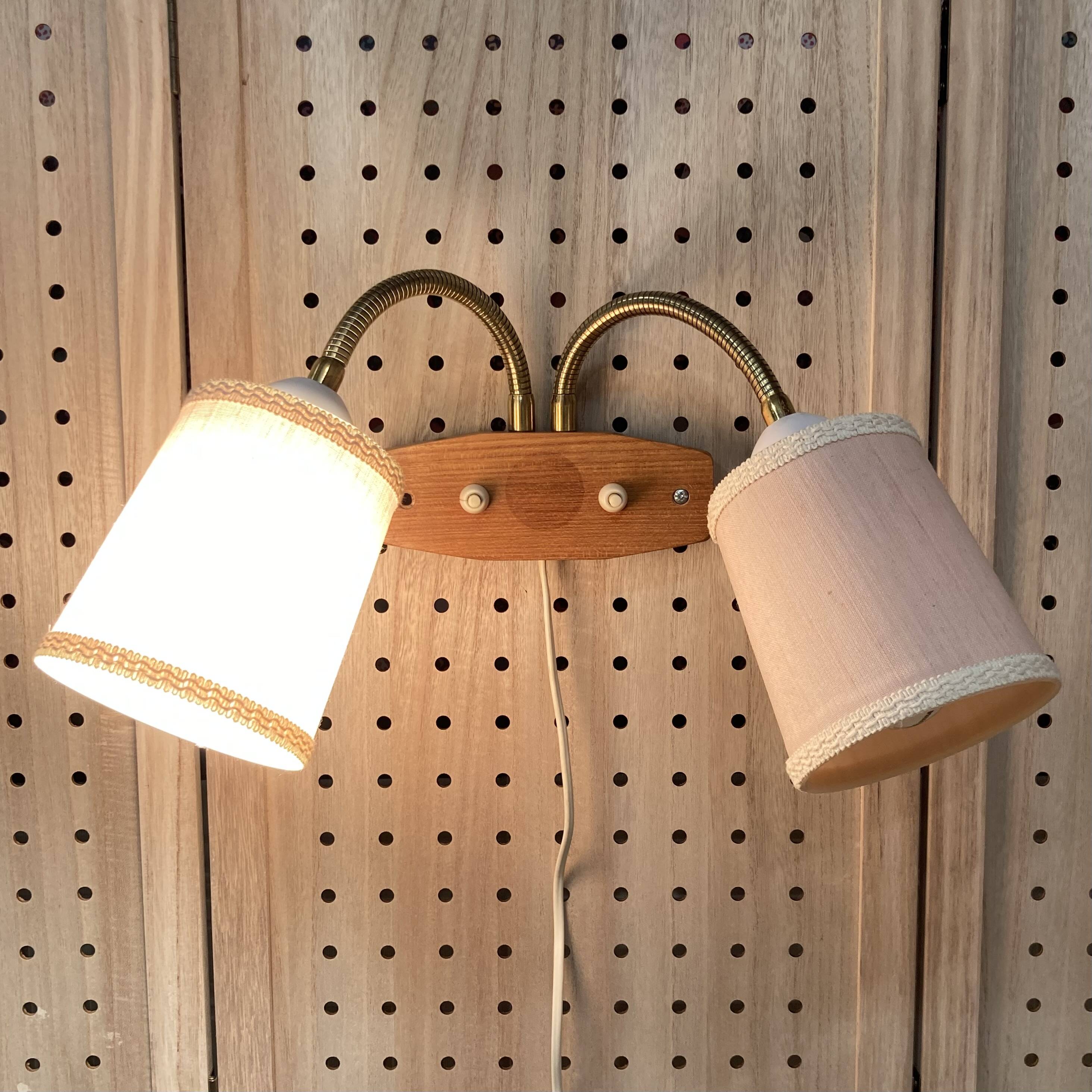 LARGE DOUBLE WALL LIGHT "1950 DESIGN".