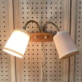 LARGE DOUBLE WALL LIGHT "1950 DESIGN".