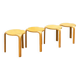 Sgabelli X600 di Alvar Aalto per Artek, Finlandia, anni '70, set di 4