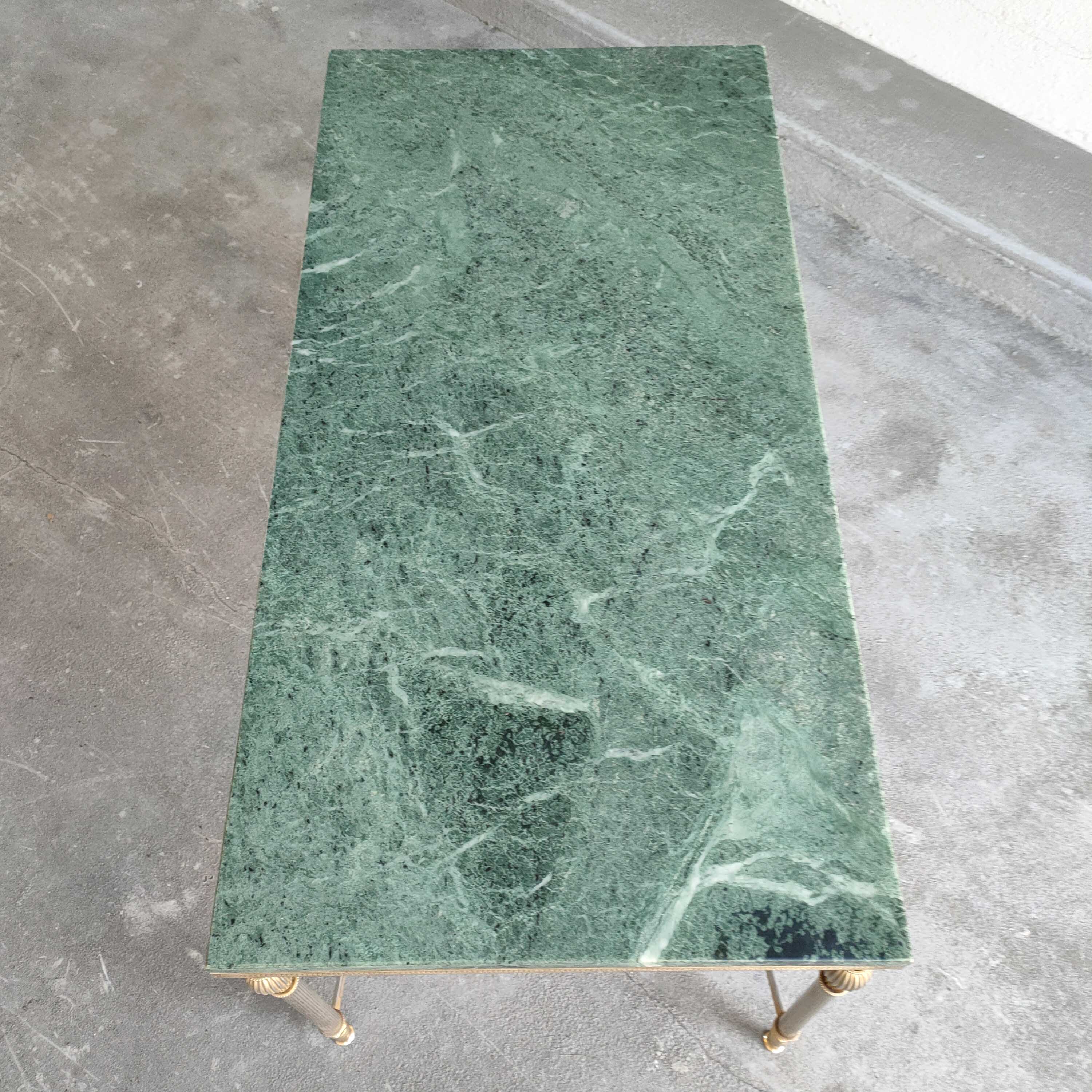 Gold and green marble coffee table