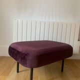 Pouf en velours violet