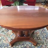 Table ovale en acajou au pied "double"