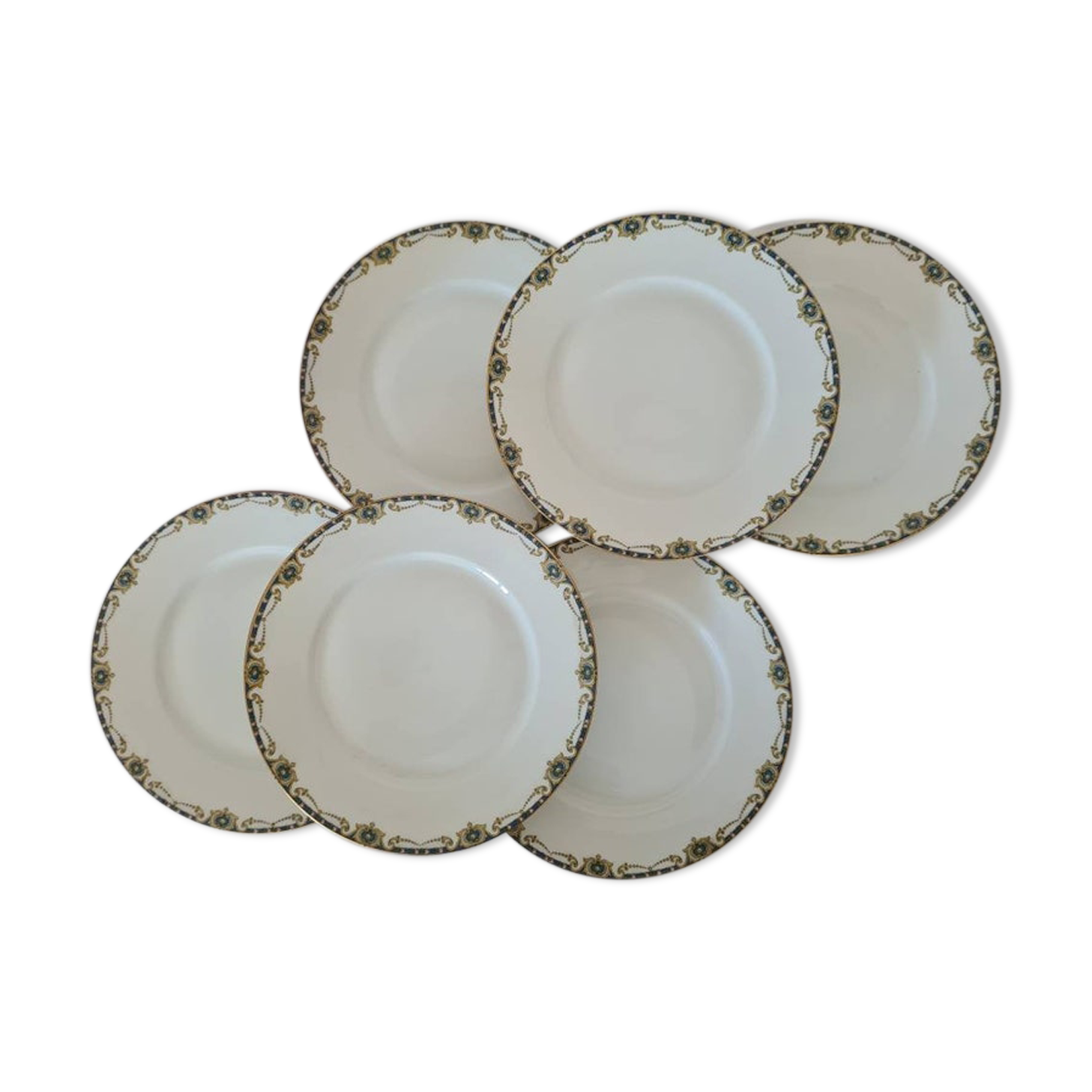 Set of 6 plates Legrand porcelain from Limoges