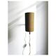 Wall sconce, brass bracket and khaki lampshade, France 1950