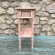 Jardinière ancienne porte plantes bois laiton zinc
