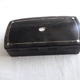 Old Napoleon III style snuffbox in blackened wood