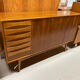 Scandinavian walnut sideboard, Möbelfabrik Linen, Horda, Sweden, 1960