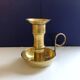 Large artisanal hand candle holder cellar rat gilded copper vintage atypical