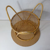 old vintage rattan coffee table
