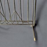 50s magazine rack in brass and scoubidou