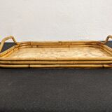 Mother-of-pearl and bamboo tray from the 70s