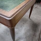 Vintage mahogany desk and leather top