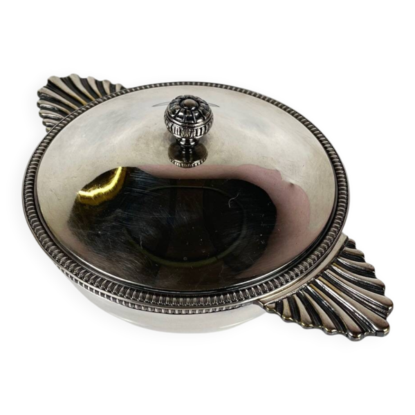 Sucrier en métal argenté, style Art Déco – XXe siècle