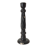 Large antique carved wooden candlestick