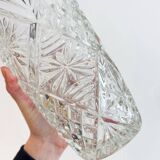 Large moulded glass vase - 1970s/80s