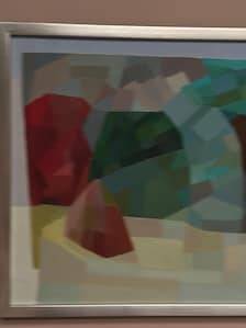 Original Swedish Oil on Canvas – “Composition” by Rune Eringstam – Signed – Vintage & Framed