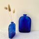 Large model cobalt blue glass bottle