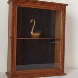 Vintage oak wall display case