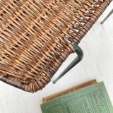 Vintage chair in wicker and metal circa 1950