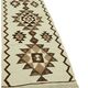 Turkish Handwoven Vintage Herki Kilim 80 cm x 273 cm