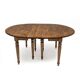 19th Century Tuscan Elm Extendable Round Dining Table with Five Leaves
