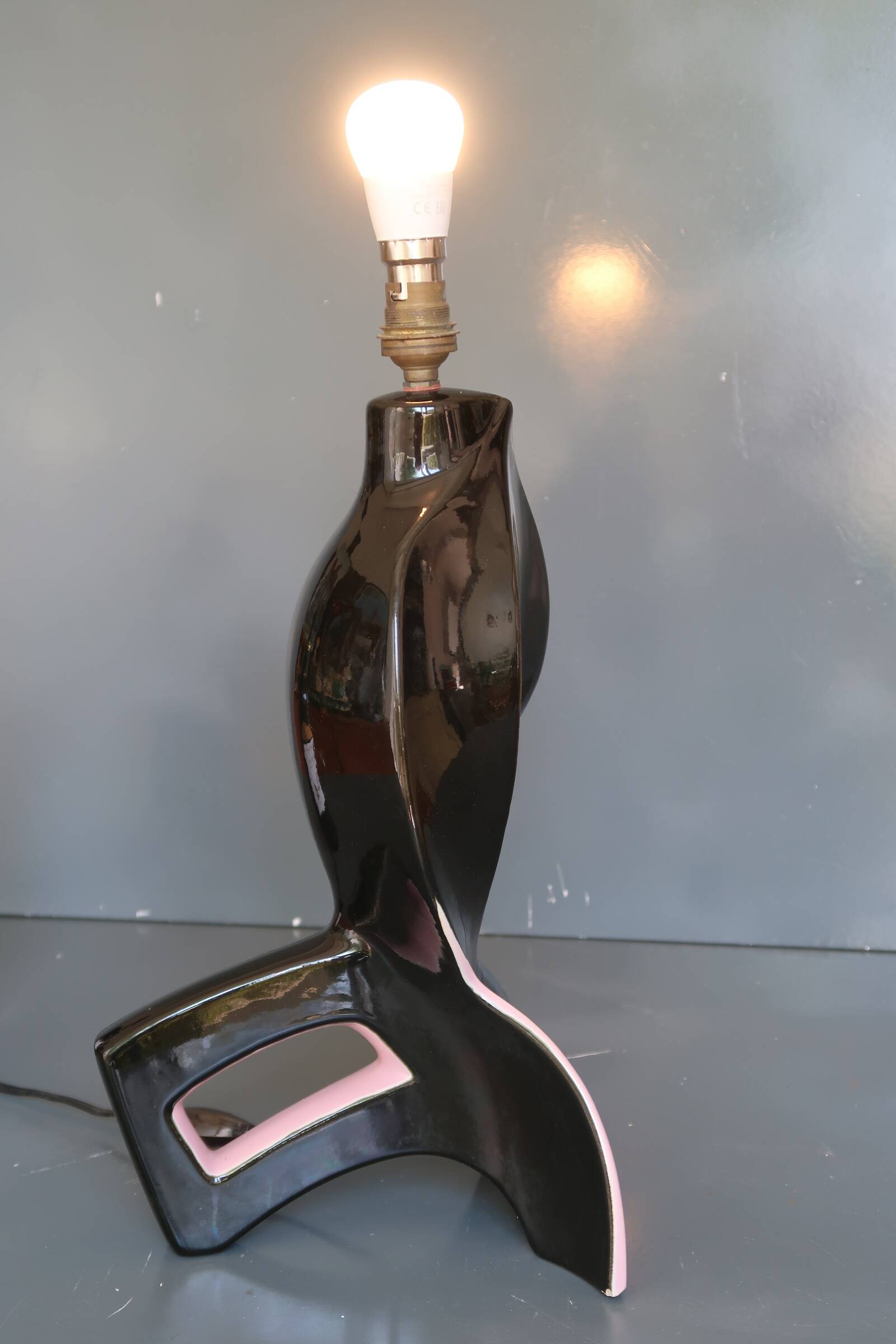 Large vintage 1960s ceramic lamp
