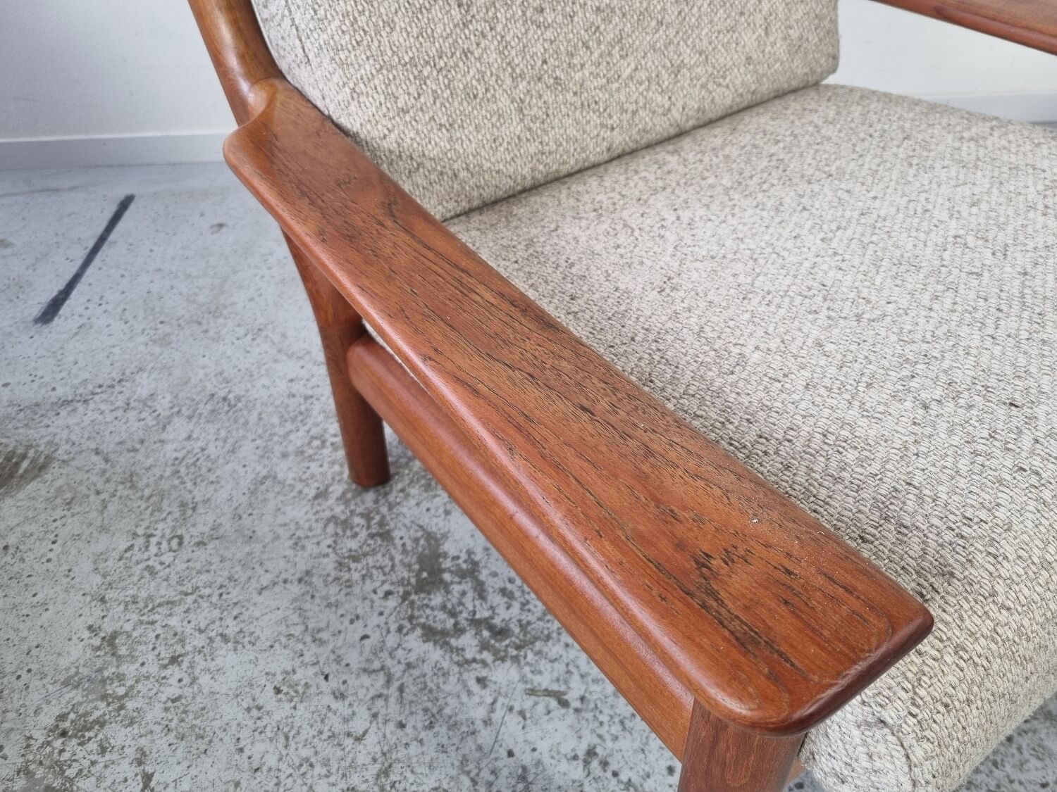 Pair of Scandinavian teak armchairs by Juul Kristensen, Denmark 1970s