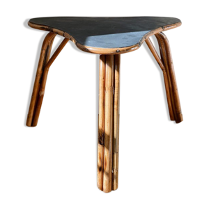 Table en rotin noir