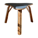 Black rattan table