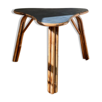 Table en rotin noir