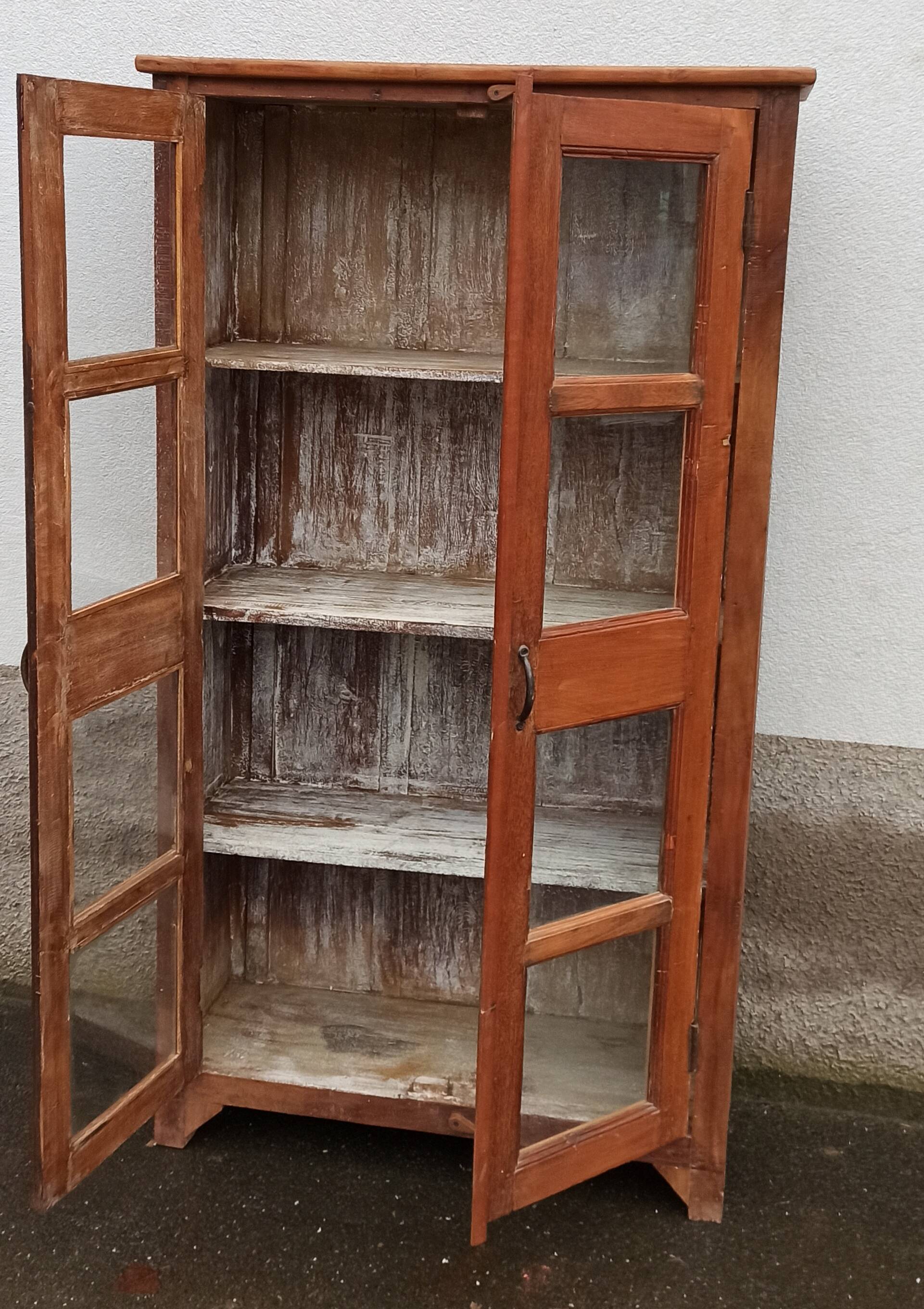 Wooden glass cabinet