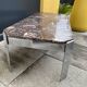 Vintage coffee table 70s marble top & chrome legs