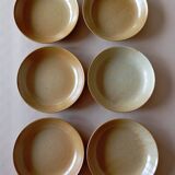 6 CNP Village stoneware skullcap plates